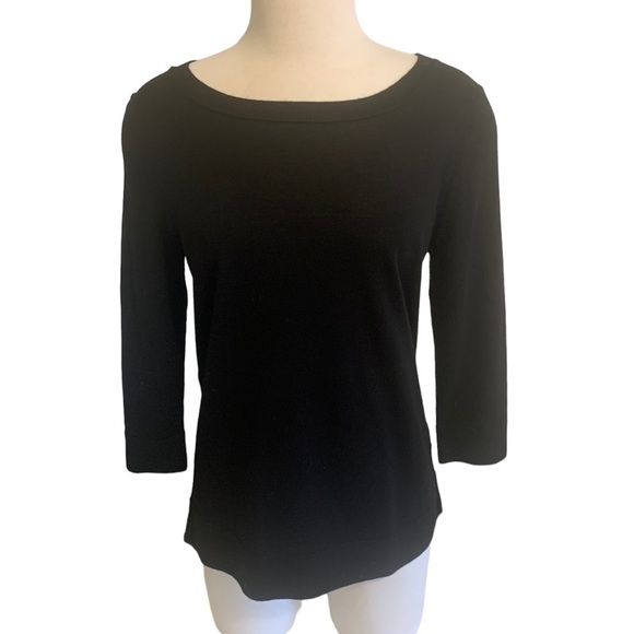 Merino Wool soft Black Top size Medium. Perfect black lightweight. - Picture 1 of 7